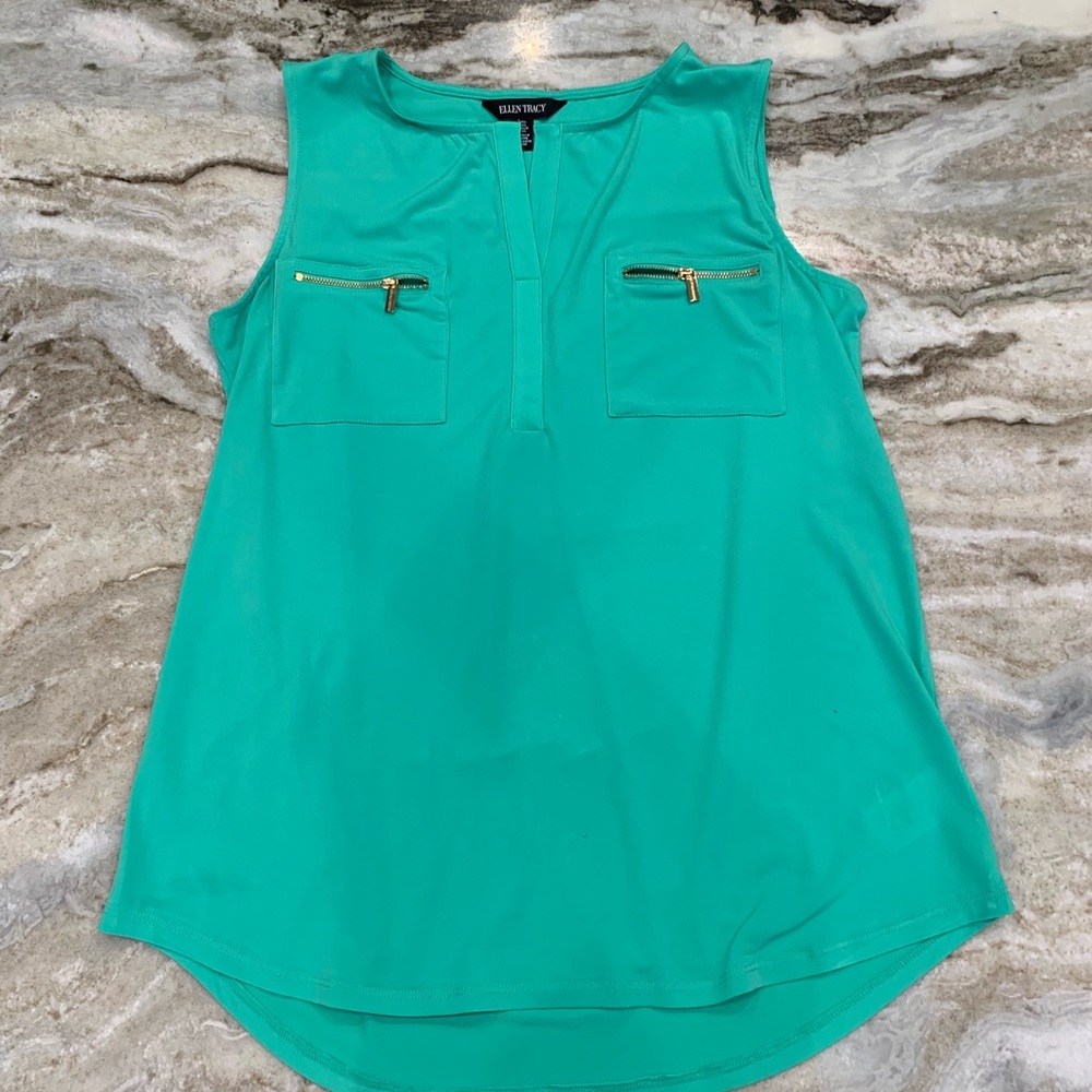 Ellen Tracy Teal green top